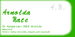 arnolda mate business card